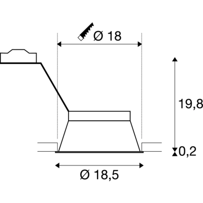 Horn-T lampa wbudowywana 1xGU10 PAR111 biały 113171