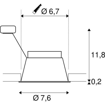 Horn lampa sufitowa wbudowywana GU10 biała 1005436