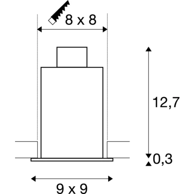 Kadux 1 lampa wbudowywana GU10 biała matowa 115511