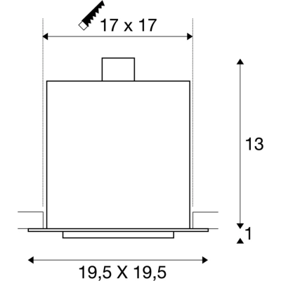 Kadux 1 lampa wbudowywana GU10 PAR111 biała matowa 115541