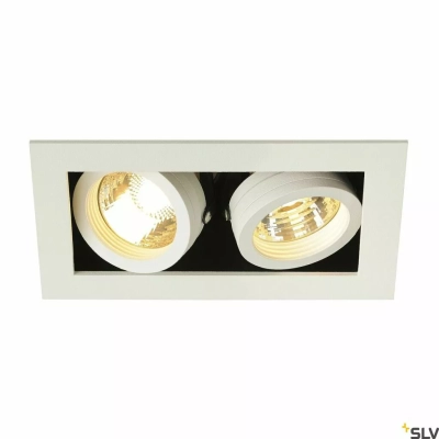 Kadux 2 lampa wbudowywana 2xGU10 biała matowa 115521 SLV