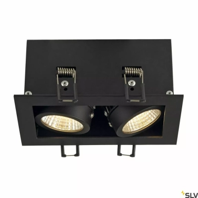 Kadux 2 Set lampa wbudowywana LED 14W 1290lm 3000K 38° czarna matowa 115710 SLV