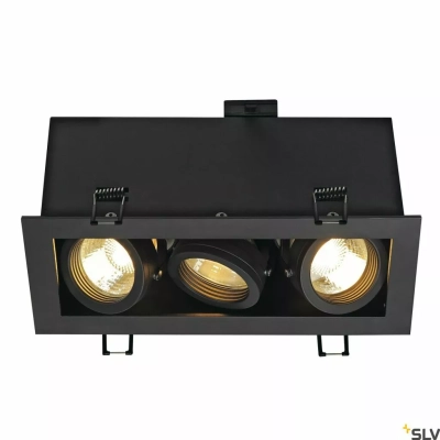 Kadux 3 lampa wbudowywana 3xGU10 czarna matowa 115530