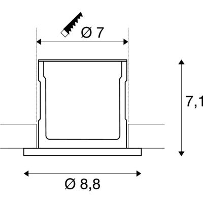 Kamuela lampa sufitowa wbudowywana LED 6W 5000lm 3000K 38° IP65 biała ściemnialna 1001016