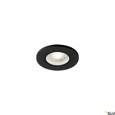 Kamuela lampa sufitowa wbudowywana LED 6W 5300lm 4000K 38° IP65 czarna ściemnialna 1001017 SLV