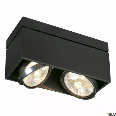 Kardamod lampa sufitowa 2xGU10 PAR111 czarny mat 117110 SLV