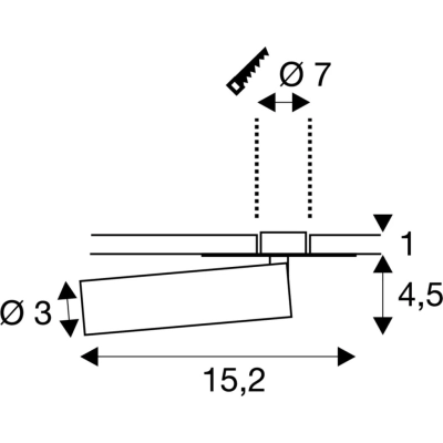 Karpo lampa wbudowywana LED 7,5W 450lm 3000K biały 152381