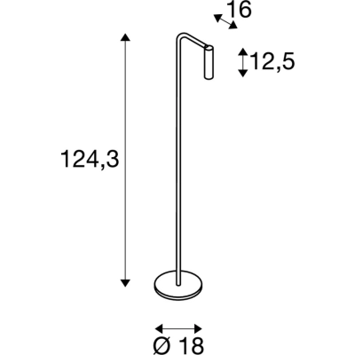 Karpo FL lampa podłogowa LED 6,2W 430lm 3000K biała 1001462