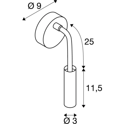 Karpo Goose kinkiet 5,8W 380lm 3000K 40° czarny 1006162