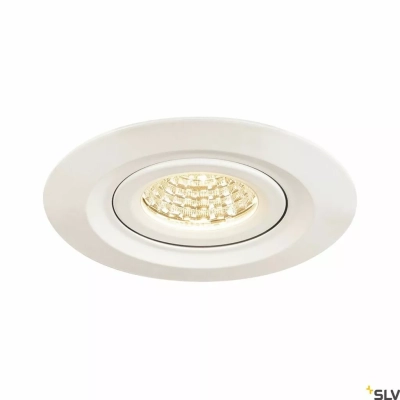 Kini lampa sufitowa wbudowywana LED 12W 850lm 3000K 60° IP65 biała 1000833 SLV