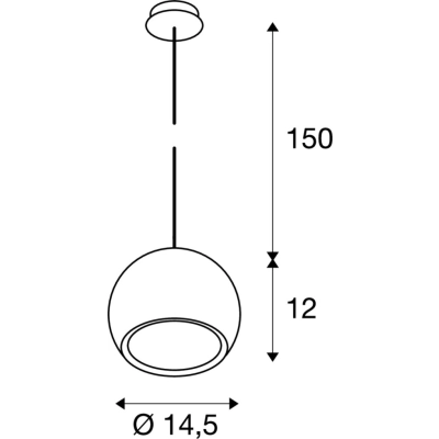 Light Eye lampa wisząca GU10 PAR111 miedź szczotkowana 133489