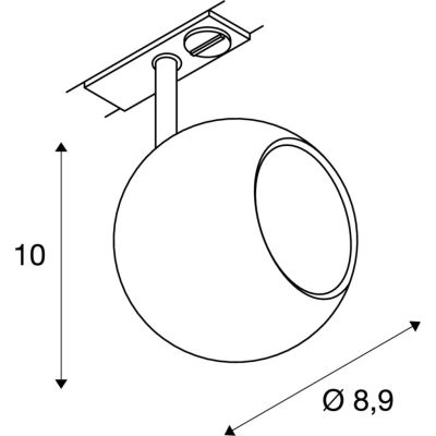 Light Eye spot do szyny 1-fazowej GU10 czarny chrom 144010