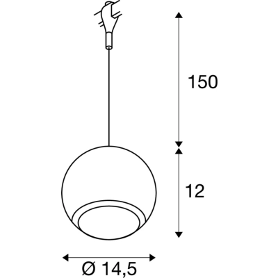 Light Eye lampa wisząca do szyny EASYTEC II GU10 PAR111 czarna 184590