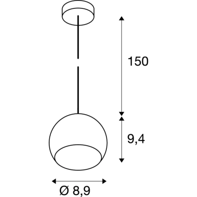 Light Eye Ball lampa wisząca LED GU10 czarny chrom 133490