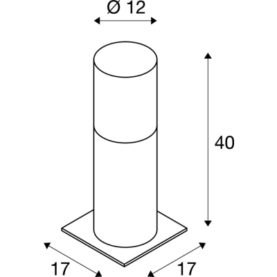 Lisenne Pole 40 lampa stojąca E27 IP54 szara 1000665