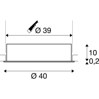 Medo 40 EL lampa sufitowa wbudowywana LED 28W 3300lm 3000K 4000K biały 1001906