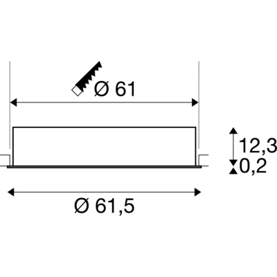 Medo 60 EL lampa sufitowa wbudowywana LED 36W 50000lm 3000K 4000K biały 1001907