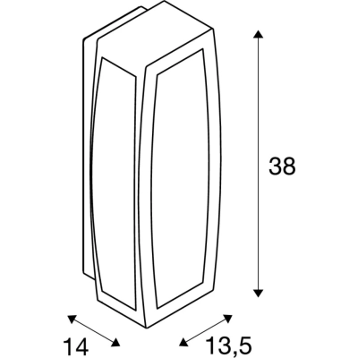 Meridian Box kinkiet E27 IP54 srebrnoszara 230044