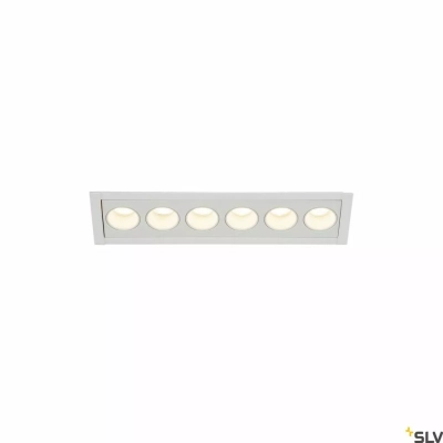 Milandos 6 lampa sufitowa wbudowywana biała 960lm 2700K 45° 1005417 SLV