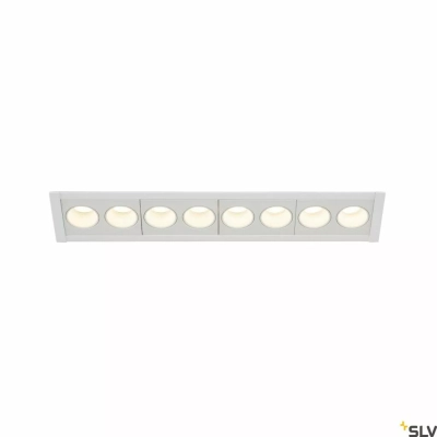 Milandos 8 lampa sufitowa wbudowywana biała 1280lm 2700K 45° 1005425 SLV