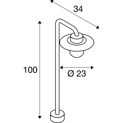 Molat Pole lampa stojąca E27 IP44 antracyt 1000822