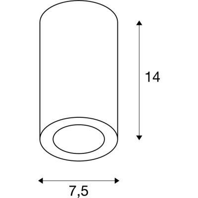 Nagy 75 GU10 lampa sufitowa biała 1002965