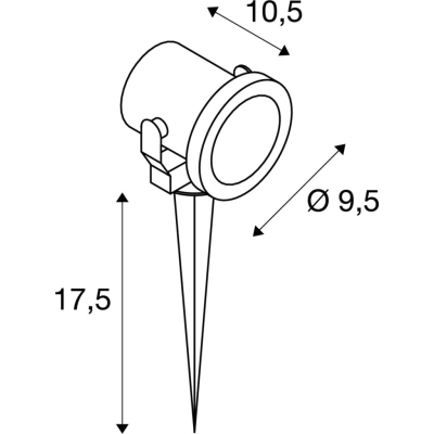 Nautilus Spike lampa wbijana w grunt GU10 IP55 stal nierdzewna 229740