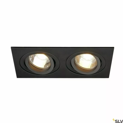 New Tria 2 lampa wbudowywana 2xGU10 czarna 113492 SLV