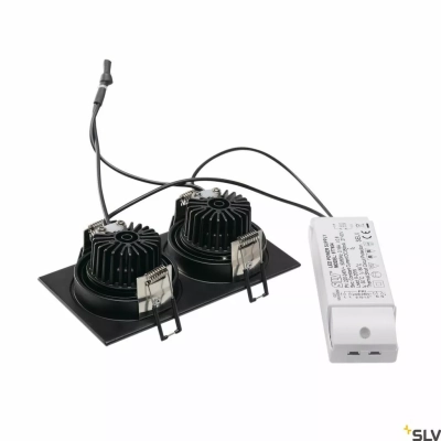 New Tria 2 Set lampa wbudowywana LED 14W 1250lm 3000K czarna matowa 113920