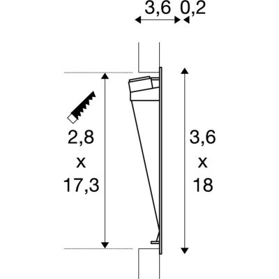 Notapo II kinkiet wbudowywany LED 6lm 3000K biały 1002980