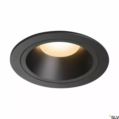 SLV Numinos DL L Ø 13 cm lampa wbudowywana LED 25,41 W 2150 lm 2700K/3000K/4000K 20°/40°/55° czarna