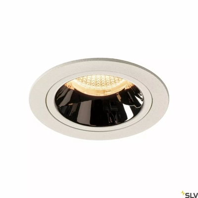 SLV Numinos DL M Ø 10,5 cm lampa wbudowywana LED 17,55 W 1550 lm 2700K/3000K/4000K 20°/40°/55° biało-chromowa