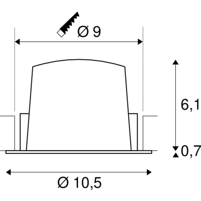 Numinos DL M Ø10,5cm lampa wbudowywana LED 17,55W 1600lm 2700K/3000K/4000K 20°/40°/55° biała