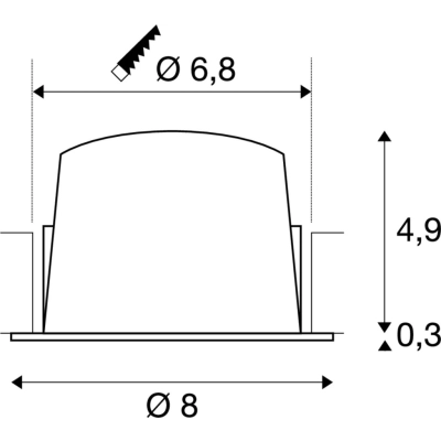 Numinos DL S Ø8cm lampa wbudowywana LED 8,6W 720lm 2700K/3000K/4000K 20°/40°/55° biała