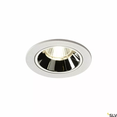 Spotline Numinos DL S Ø 8 cm lampa wbudowywana LED 8,6 W 690 lm 2700K/3000K/4000K 20°/40°/55° biało-chromowa