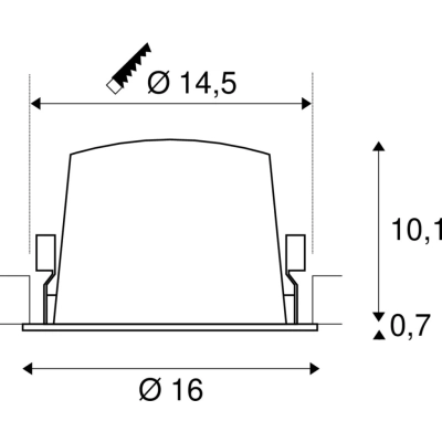 Numinos DL XL Ø16cm lampa wbudowywana LED 37,4W 3500lm 2700K/3000K/4000K 20°/40°/55° biała