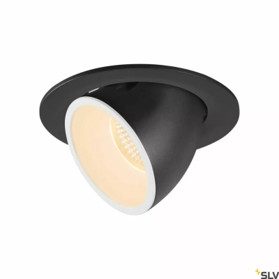 SLV Numinos Gimble L Ø 16 cm lampa wbudowywana LED 25,4 W 2250 lm 2700K/3000K/4000K 20°/40°/55° czarno-biała