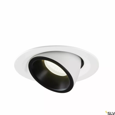 Numinos Gimble M Ø13,5cm lampa wbudowywana LED 17,5W 1460lm 2700K/3000K/4000K 20°/40°/55° biało-czarna