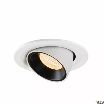 Numinos Gimble S Ø10cm lampa wbudowywana LED 8,6W 670lm 2700K/3000K/4000K 20°/40°/55° biało-czarna