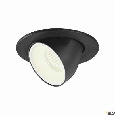 SLV Numinos Gimble S Ø 10 cm lampa wbudowywana LED 8,6 W 720 lm 2700K/3000K/4000K 20°/40°/55° czarno-biała