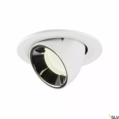 SLV Numinos Gimble S Ø 10 cm lampa wbudowywana LED 8,6 W 690 lm 2700K/3000K/4000K 20°/40°/55° biało-chromowa