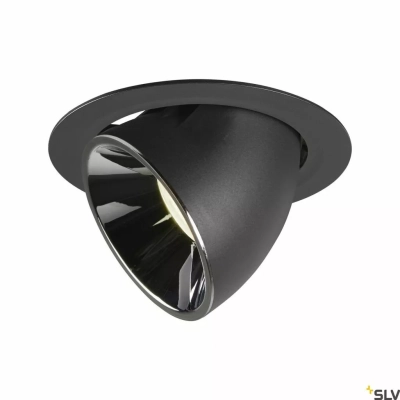 Spotline Numinos Gimble XL Ø 19 cm lampa wbudowywana LED 37,4 W 3400 lm 2700K/3000K/4000K 20°/40°/55° czarno-chromowa