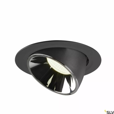 Numinos Gimble XL Ø19cm lampa wbudowywana LED 37,4W 3400lm 2700K/3000K/4000K 20°/40°/55° czarno-chromowa