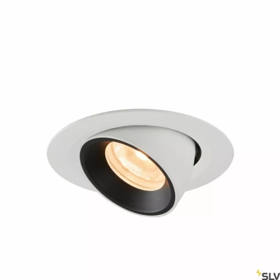 Numinos Gimble XS Ø8cm lampa wbudowywana LED 7W 620lm 2700K/3000K/4000K 20°/40°/55° biało-czarna