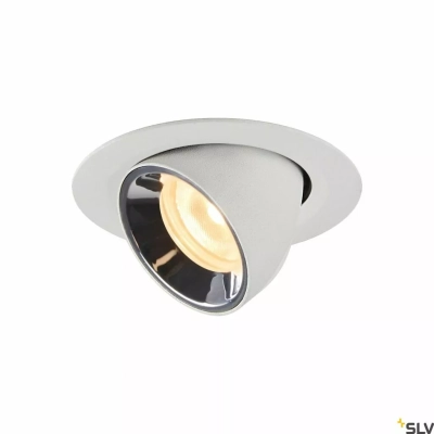 SLV Numinos Gimble XS Ø 8 cm lampa wbudowywana LED 7 W 650 lm 2700K/3000K/4000K 20°/40°/55° biało-chromowa