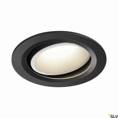 SLV Numinos Move DL L Ø 16 cm lampa wbudowywana LED 25,41 W 2250 lm 2700K/3000K/4000K 20°/40°/55° czarno-biała