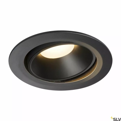 SLV Numinos Move DL XL Ø 19 cm lampa wbudowywana LED 37,4 W 3300 lm 2700K/3000K/4000K 20°/40°/55° czarna