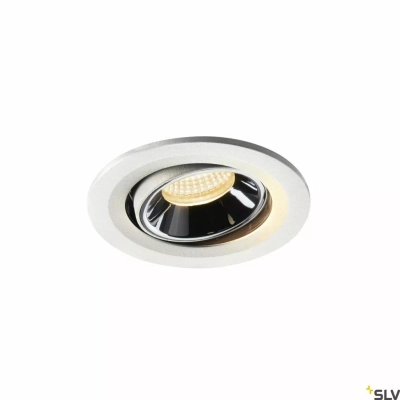 SLV Numinos Move DL S Ø 10 cm lampa wbudowywana LED 8,6 W 690 lm 2700K/3000K/4000K 20°/40°/55° biało-chromowa