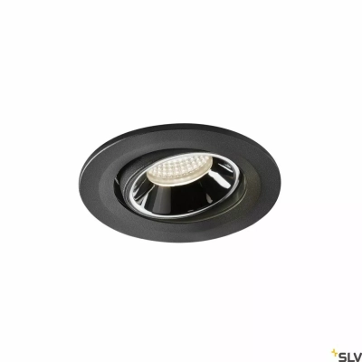 SLV Numinos Move DL S Ø 10 cm lampa wbudowywana LED 8,6 W 690 lm 2700K/3000K/4000K 20°/40°/55° czarno-chromowa