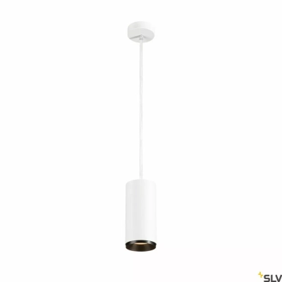 SLV Numinos PD Dali L Ø 10 cm lampa wisząca LED 28 W 2440 lm 2700K/3000K/4000K 24°/36°/60° biało-czarna